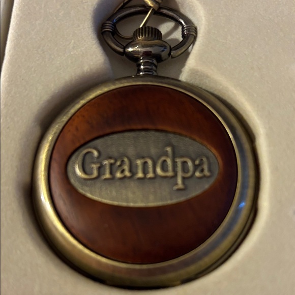 NEW Vintage Classic Grandpa Pocket Watch and Knife Set - Brown and Gold - Picture 11 of 12